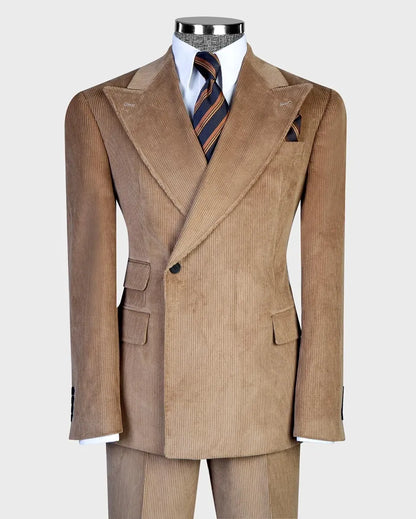 Corduroy One-button 2-piece Suit