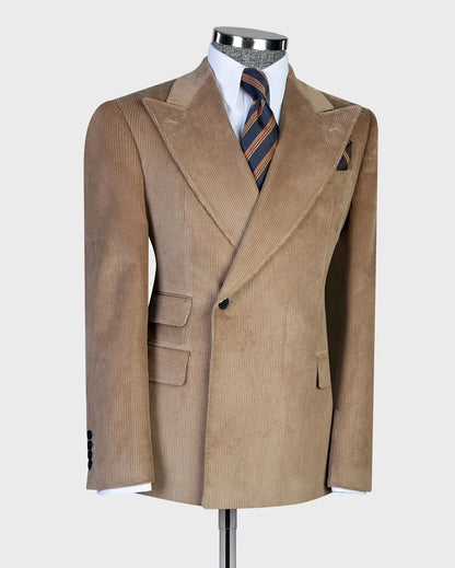 Corduroy One-button 2-piece Suit