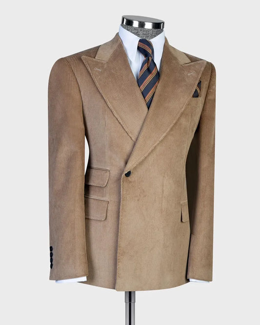 Corduroy One-button 2-piece Suit
