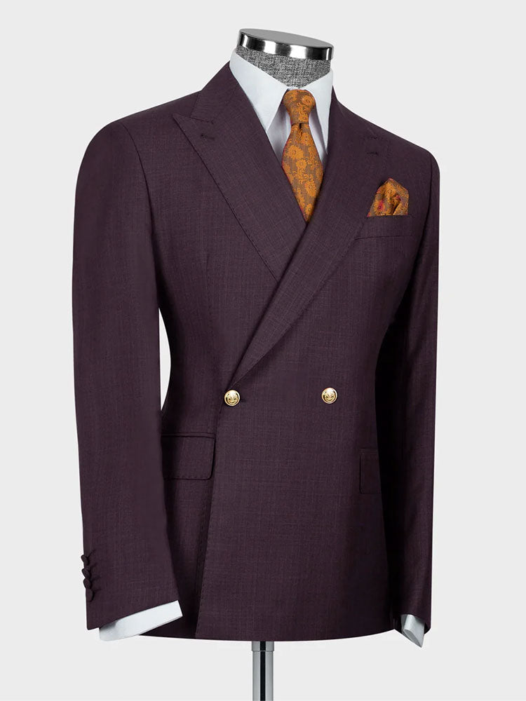 Two-button Peak Lapel 2-piece Suit