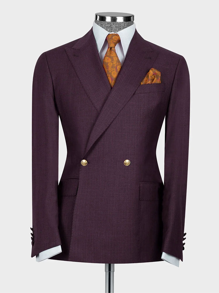 Two-button Peak Lapel 2-piece Suit