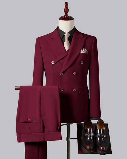 Double-breasted Peak Lapel 2-piece Suit