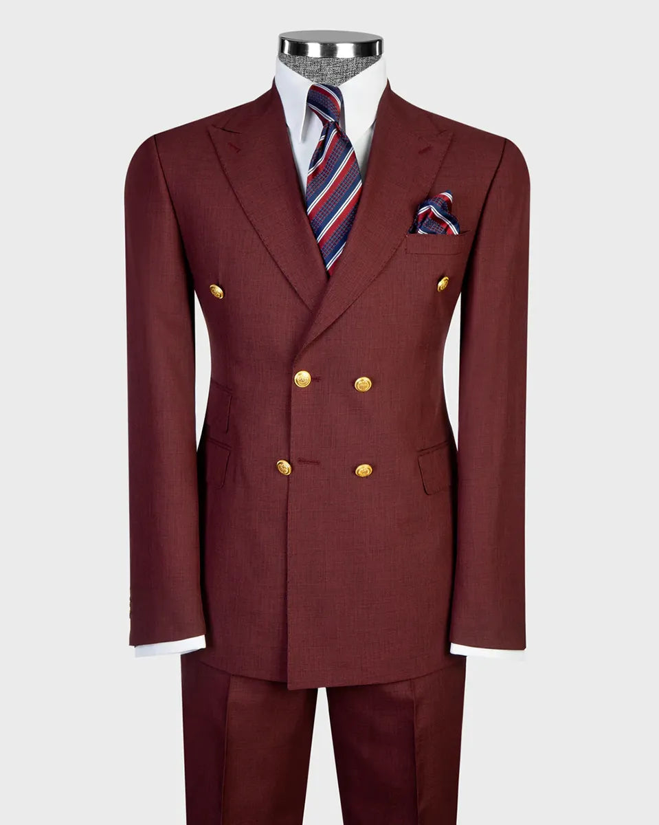 Men's Double-breasted 2-piece Suit