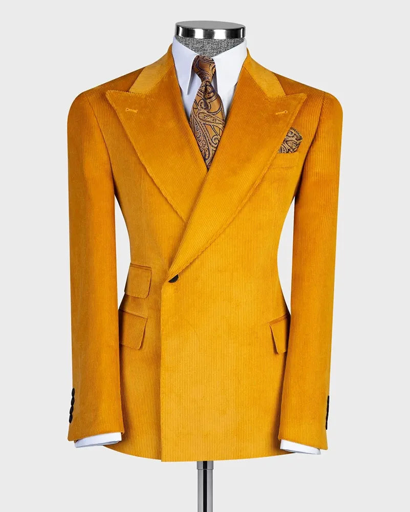 Corduroy One-button 2-piece Suit