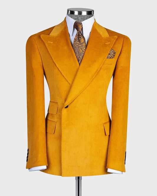 Corduroy One-button 2-piece Suit