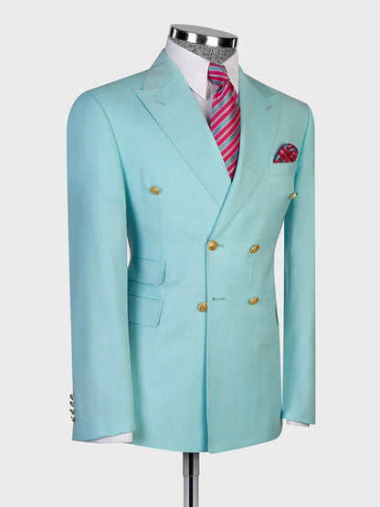 Double-breasted Peak Lapel 2-piece Suit