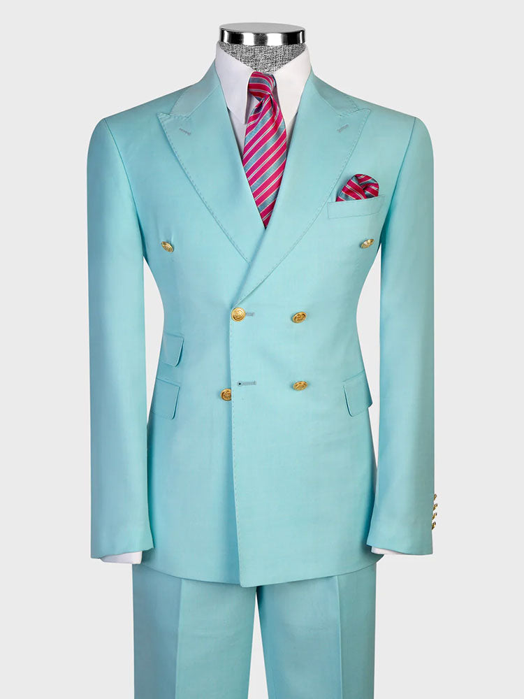Double-breasted Peak Lapel 2-piece Suit