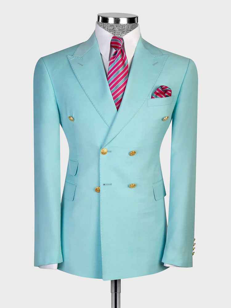 Double-breasted Peak Lapel 2-piece Suit
