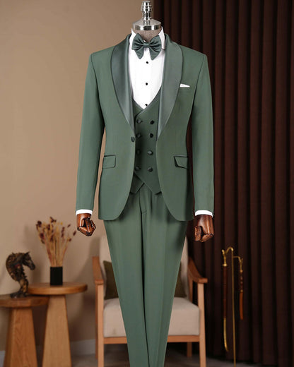 One-button Shawl Lapel 3-piece Tuxedo