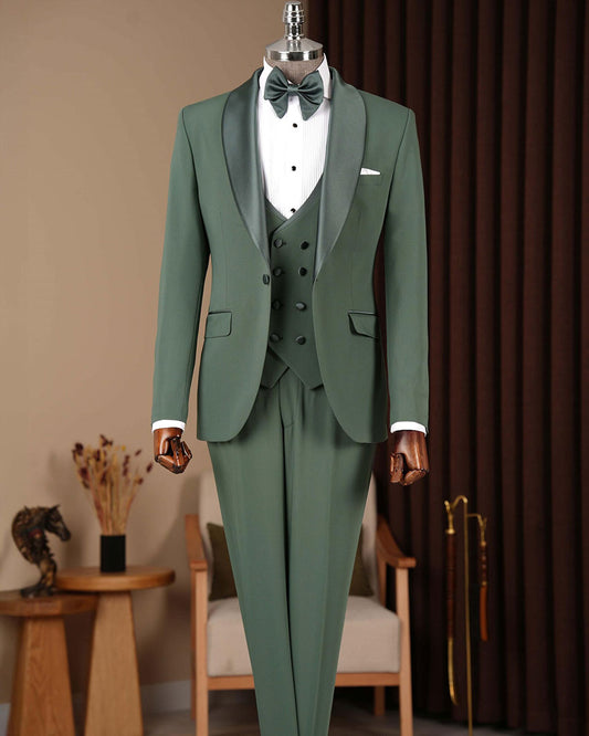 One-button Shawl Lapel 3-piece Tuxedo