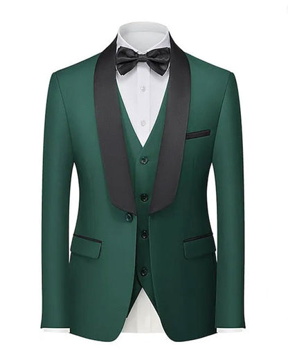 One-button Shawl lapel 3-piece Tuxedo