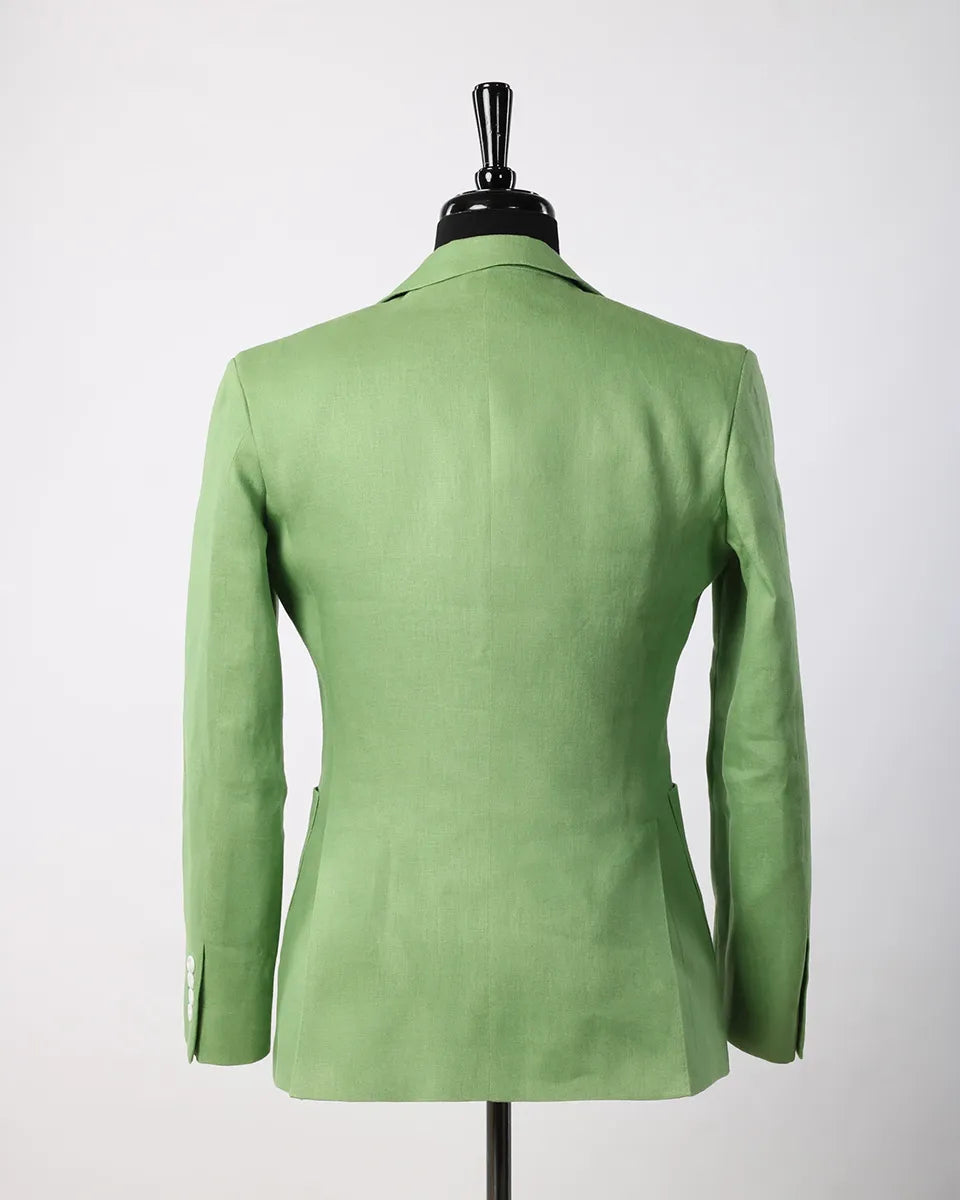 Linen Double-breasted 2-piece Suit