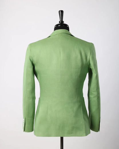 Linen Double-breasted 2-piece Suit