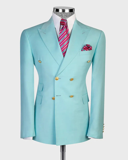 Double-breasted Peak Lapel 2-piece Suit