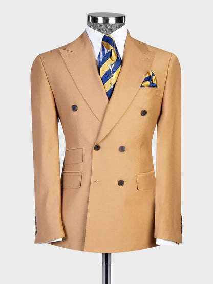 Double-breasted Peak Lapel 2-piece Suit