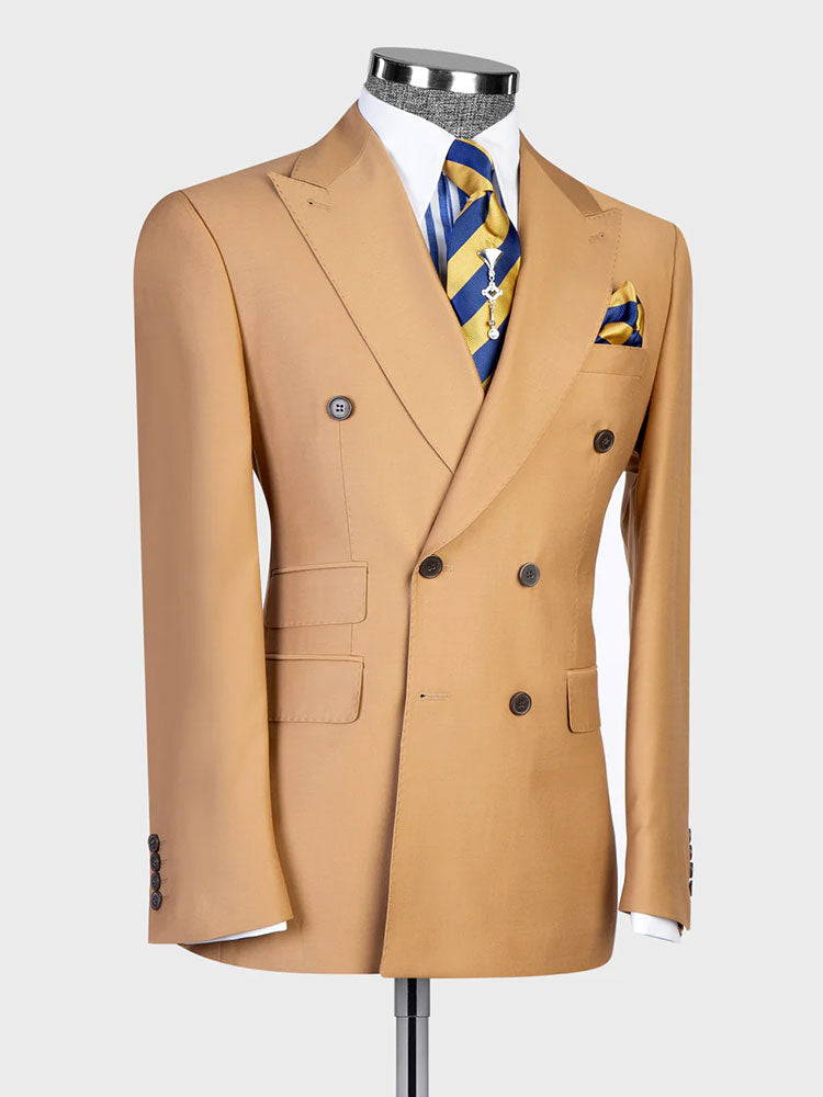 Double-breasted Peak Lapel 2-piece Suit