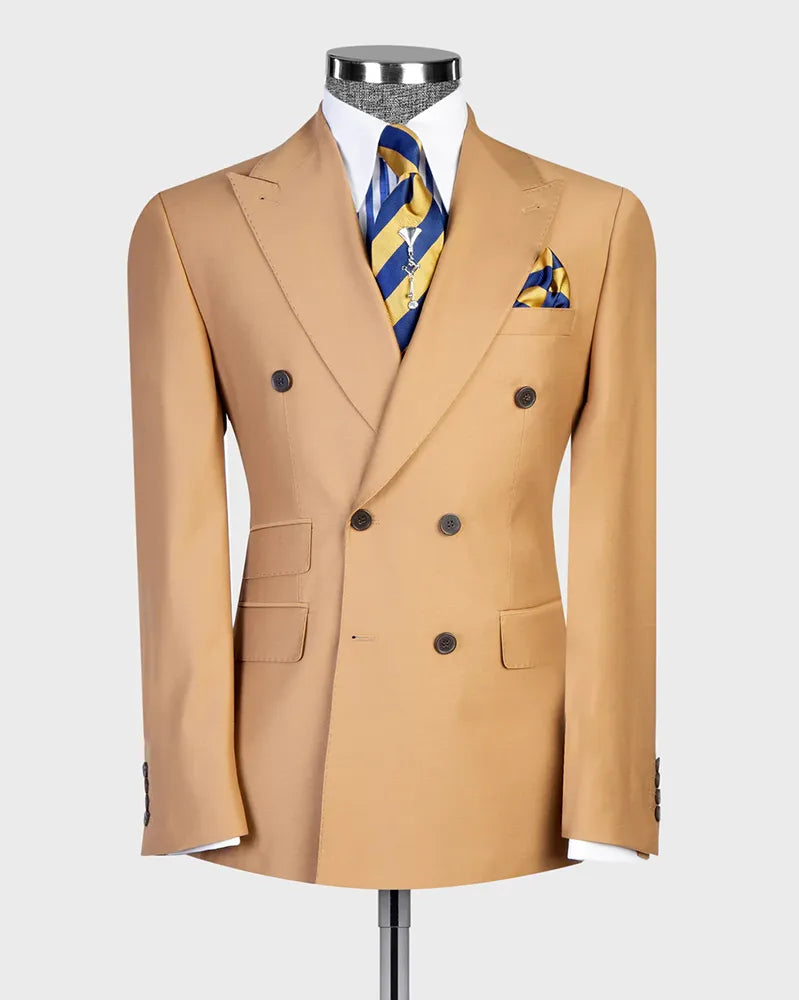 Double-breasted Peak Lapel 2-piece Suit