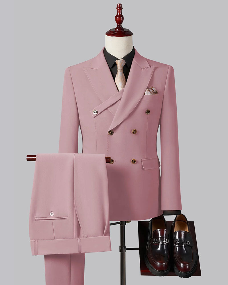 Double-breasted Peak Lapel 2-piece Suit