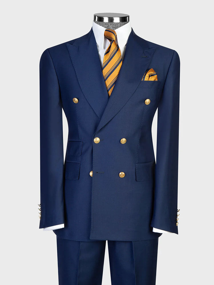 Double-breasted 2-piece Suit in Navy