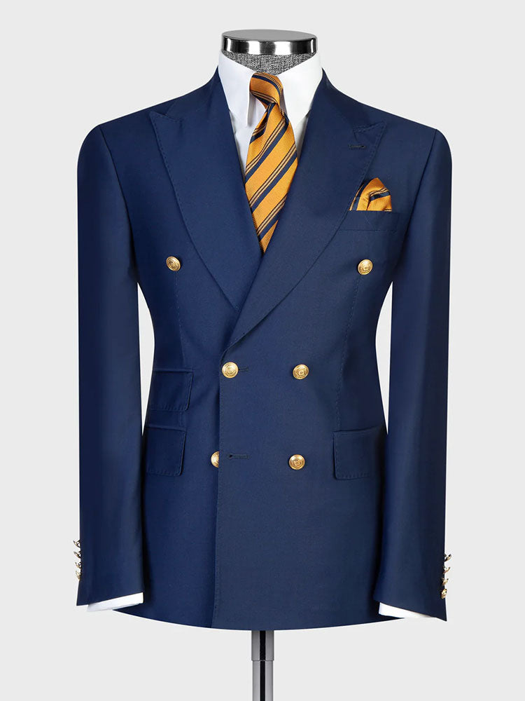 Double-breasted 2-piece Suit in Navy