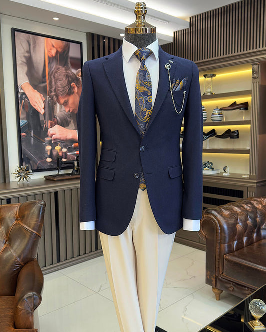 Men's Notch Lapel 2-piece Blazer Suit