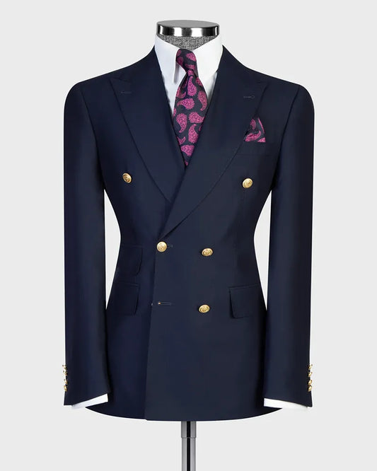 Double-breasted 2-piece Suit in Navy