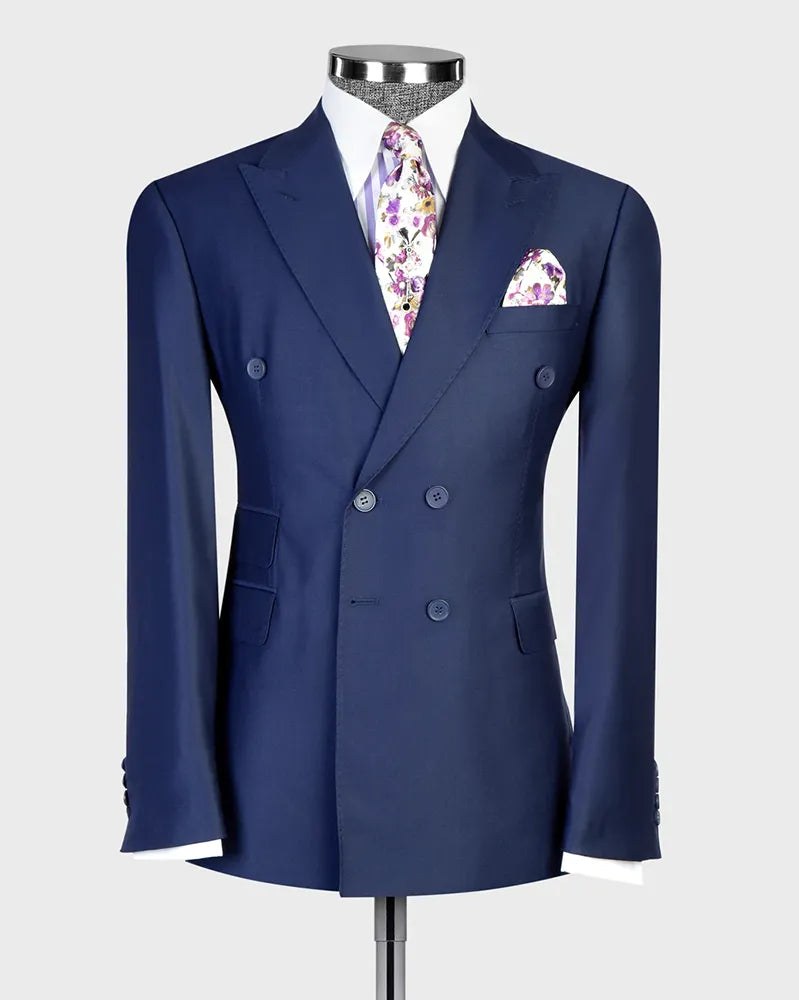 Double-breasted Peak Lapel 2-piece Suit