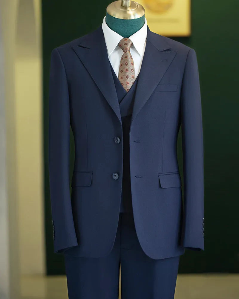Men's Peak Lapel 3-piece Suit