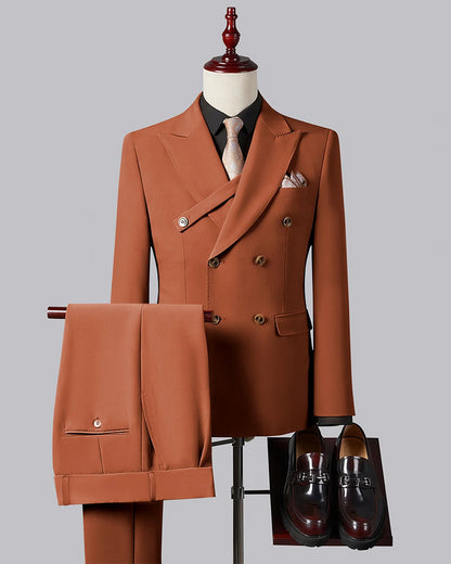 Double-breasted Peak Lapel 2-piece Suit
