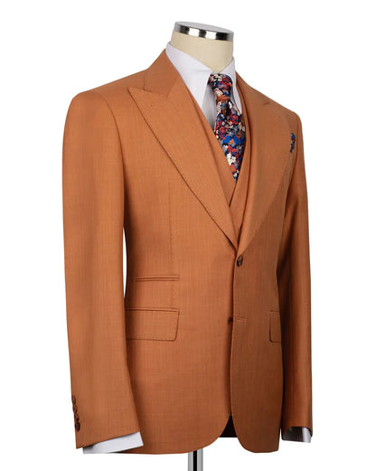 Men's Peak Lapel 3-piece Suit