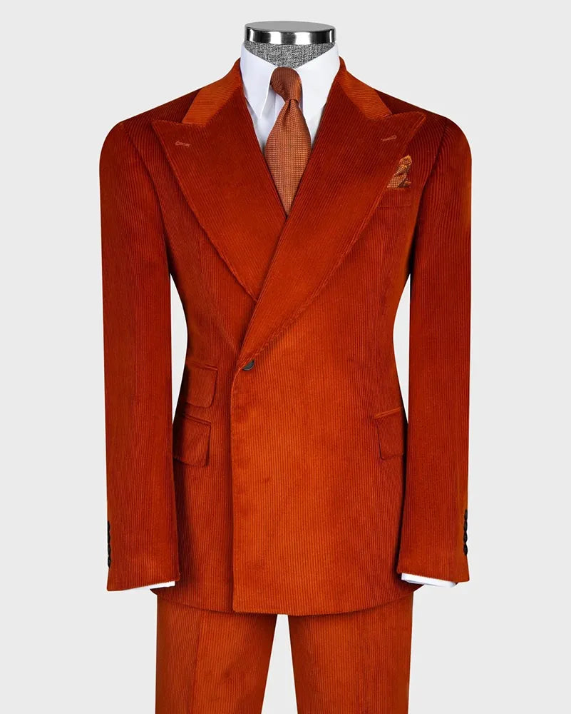 Corduroy One-button 2-piece Suit