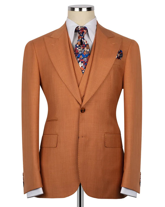 Men's Peak Lapel 3-piece Suit