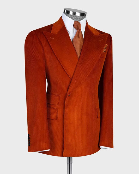 Corduroy One-button 2-piece Suit