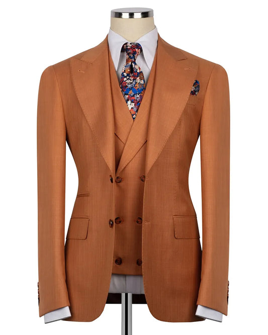 Men's Peak Lapel 3-piece Suit