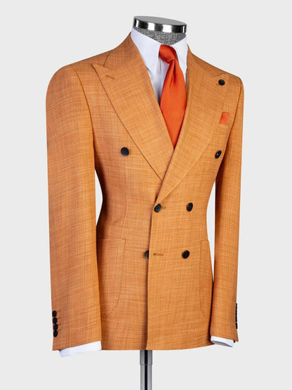 Orange Prom Suit for Men – Bold Double Breasted Statement Style