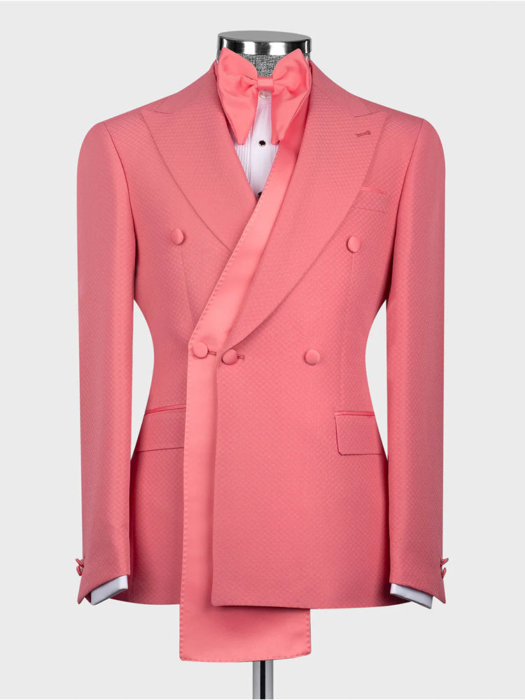 Peak Lapel Double-breasted 2-piece Suit