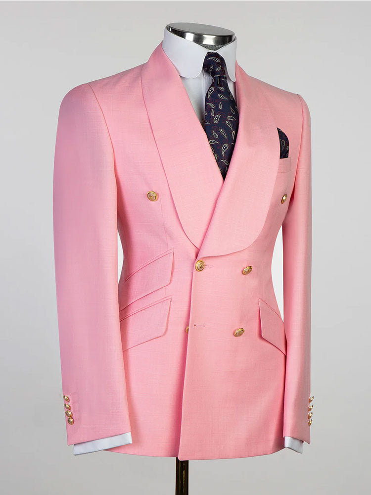 Double-breasted Shawl Lapel 2-piece Suit