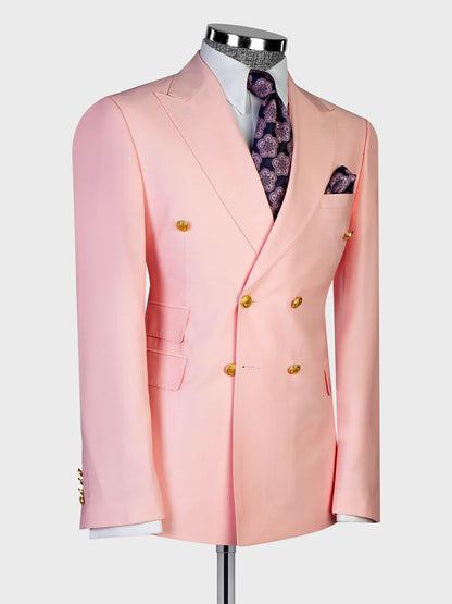 Double-breasted 2-piece Suit in Pink