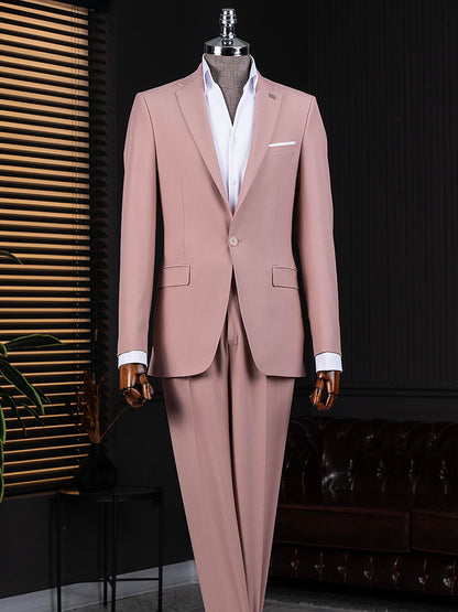 Men's One-button 2-piece Suit