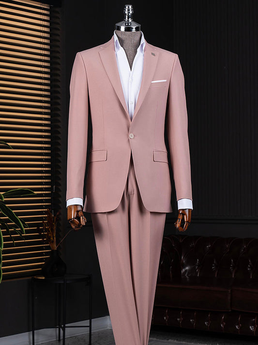 Men's One-button 2-piece Suit