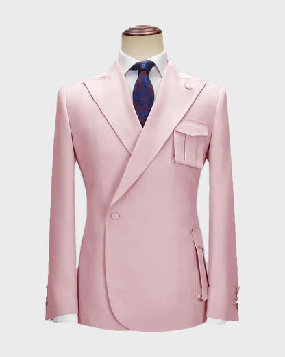 One-button Peak Lapel 2-piece Suit