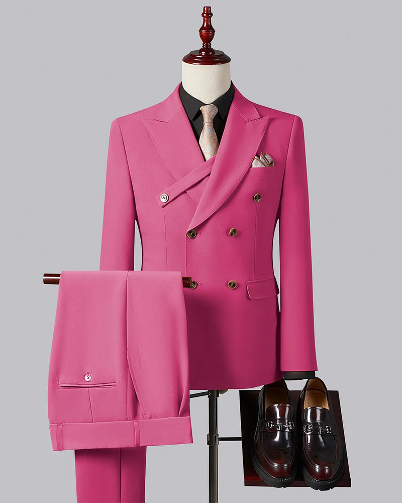 Double-breasted Peak Lapel 2-piece Suit