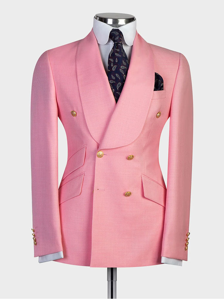 Double-breasted Shawl Lapel 2-piece Suit