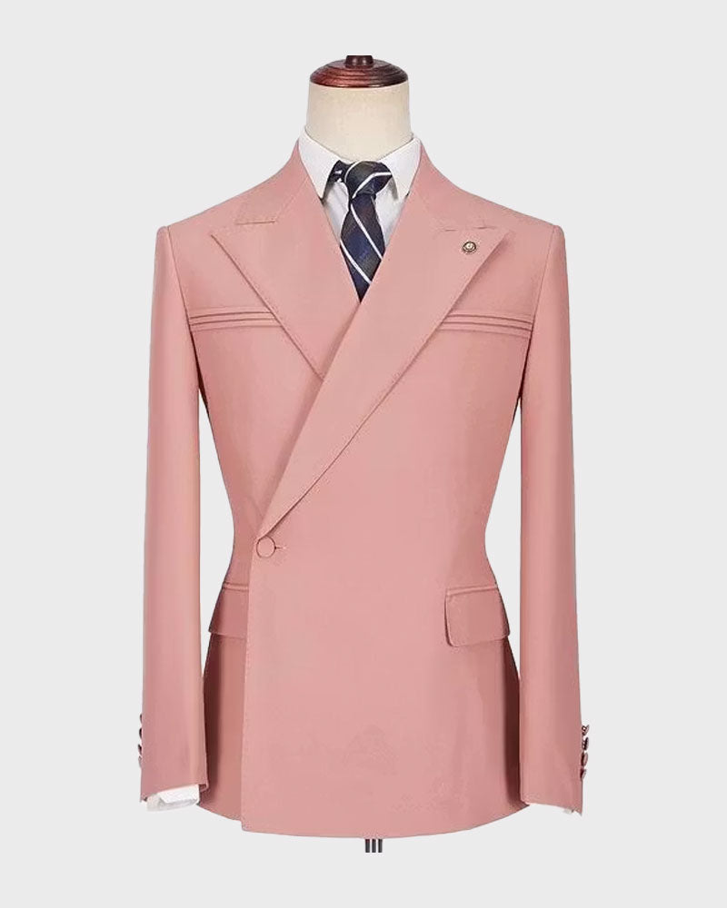 One-button Peak Lapel 2-piece Suit
