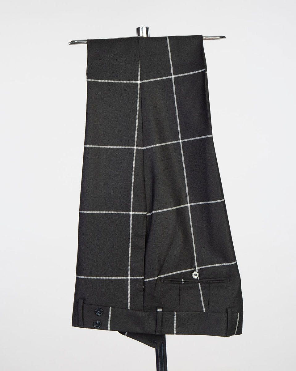 Plaid Double-breasted Peak Lapel 2-piece Suit