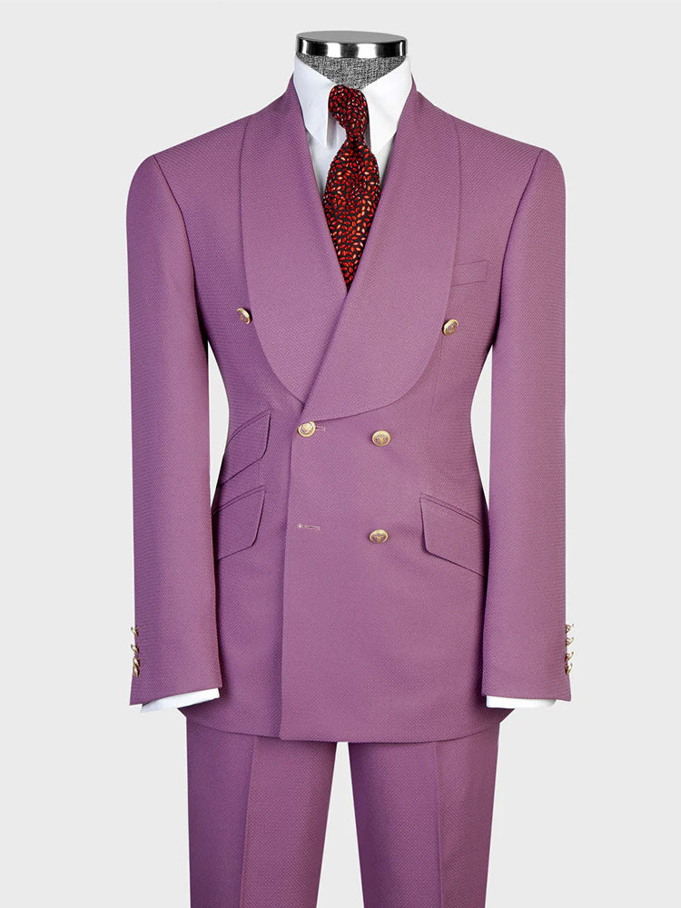 Double-breasted Shawl Lapel 2-piece Suit