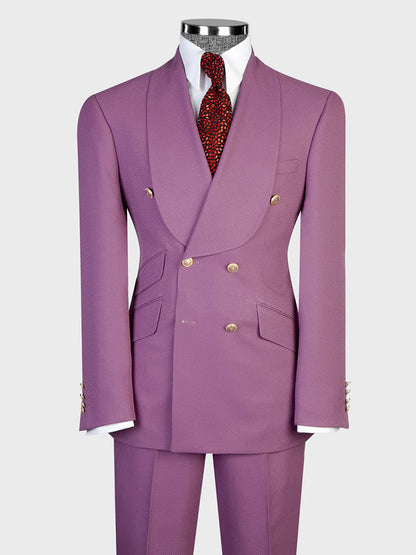 Double-breasted Shawl Lapel 2-piece Suit