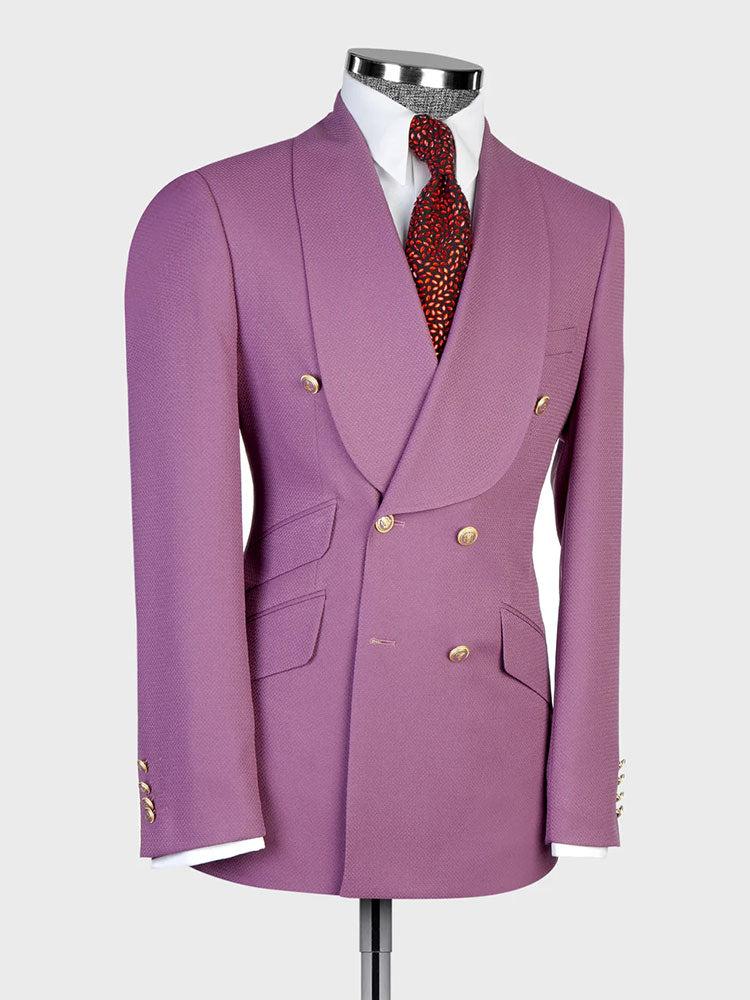 Double-breasted Shawl Lapel 2-piece Suit