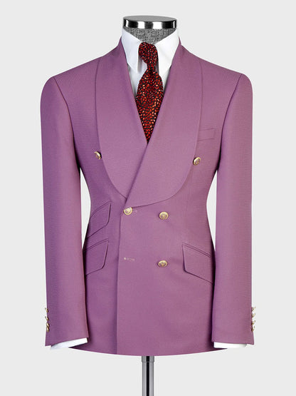 Double-breasted Shawl Lapel 2-piece Suit