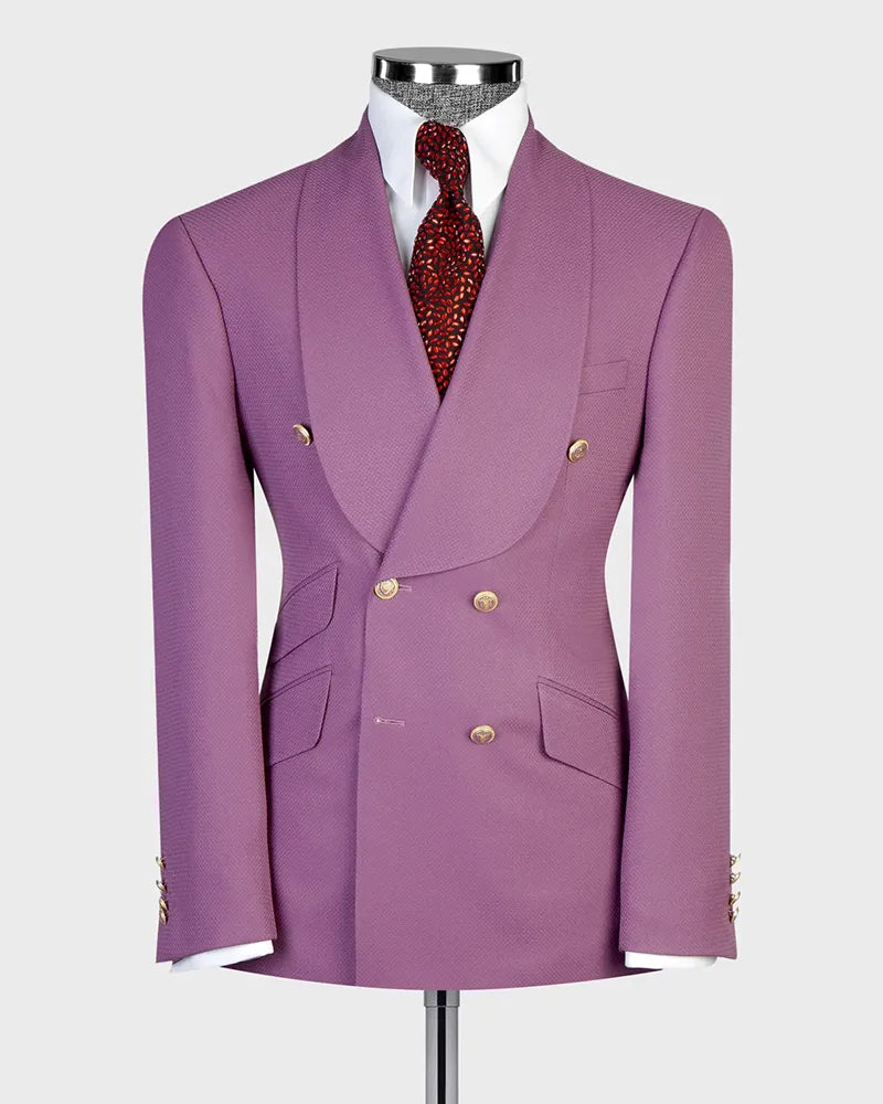 Double-breasted Shawl Lapel 2-piece Suit